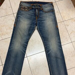 True Religion Men’s Classic Blue Denim Straight Jeans